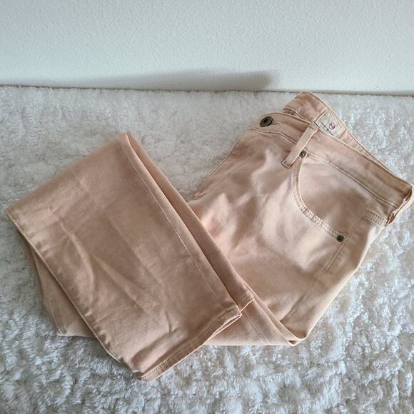 AG Adriano Goldschmied Prima Crop Mid Rise Tan Cigarette Crop Ankle Jean Size 29 - Picture 12 of 12